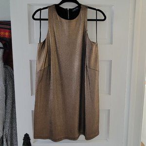 Evelyn Blue Gold Dress